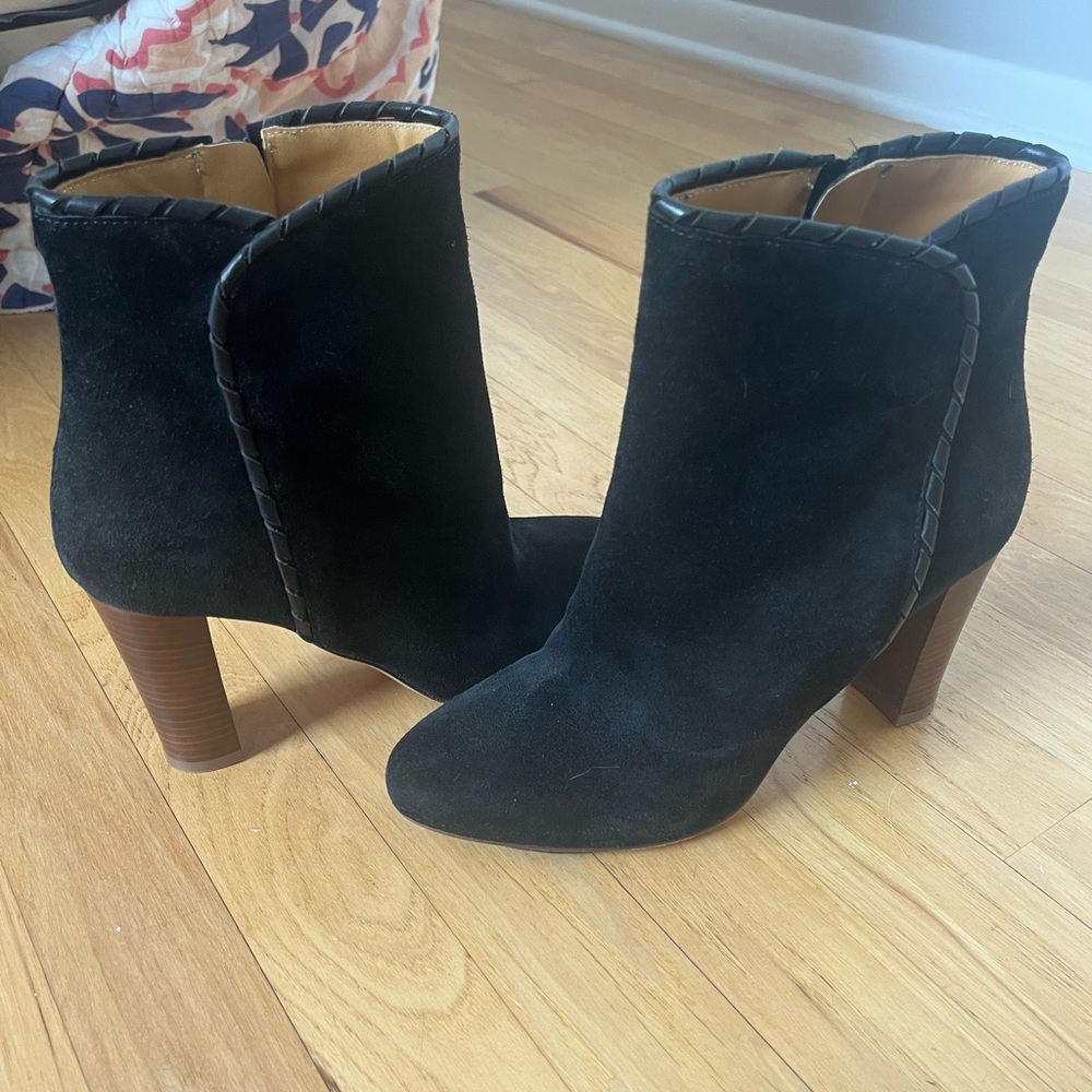 Sezane Black Heeled Boots